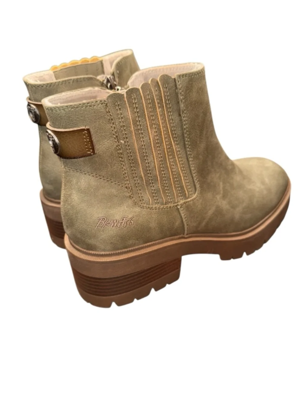 Women's Blowfish Malibu Moss Green Ankle Boots US 10